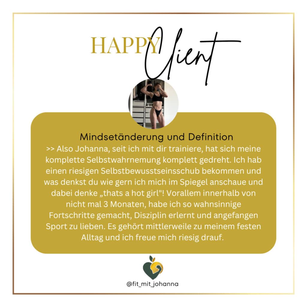 Happy Client Johanna Müller nach dem Personal Coaching